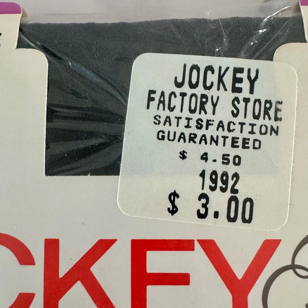 Vintage Jockey For Her Off Black Sheer Thigh Highs 1992 Small Medium Made in USA - Picture 3 of 6